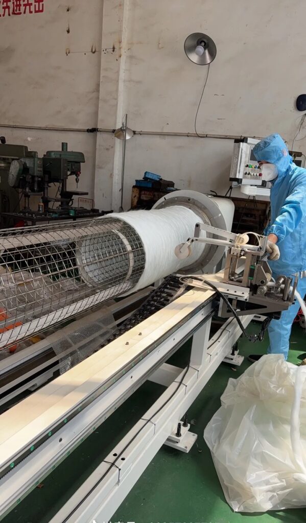 Fiber bed mist eliminator production line